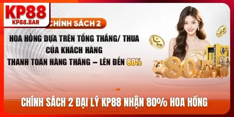 Chính sách 2 đại lý KP88 nhận 80% hoa hồng